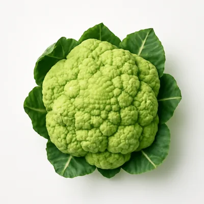 Illustration of cauliflower, green, raw