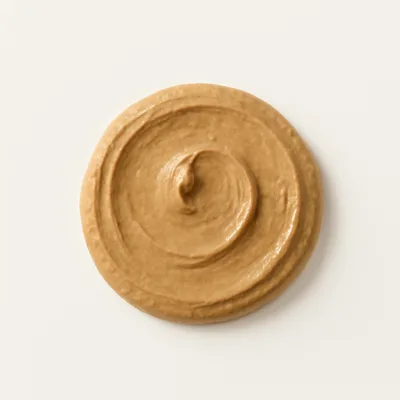 Illustration of seeds, sesame butter, tahini, from raw and stone ground kernels