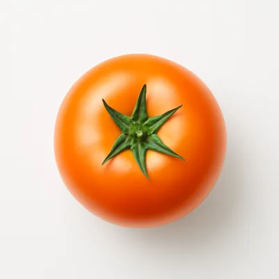 Illustration of tomatoes, orange, raw