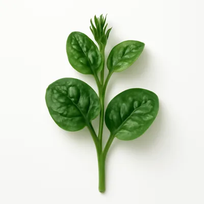 Illustration of vinespinach, (basella), raw