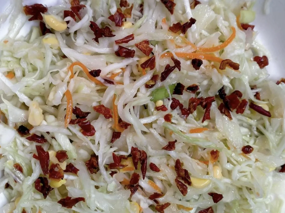 Cabbage Salad with Paprika, cooked by Katja